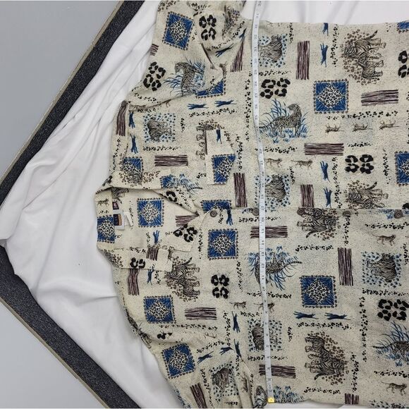 VINTAGE 90s top big cat animal print plus shirt 2X - Picture 4 of 6